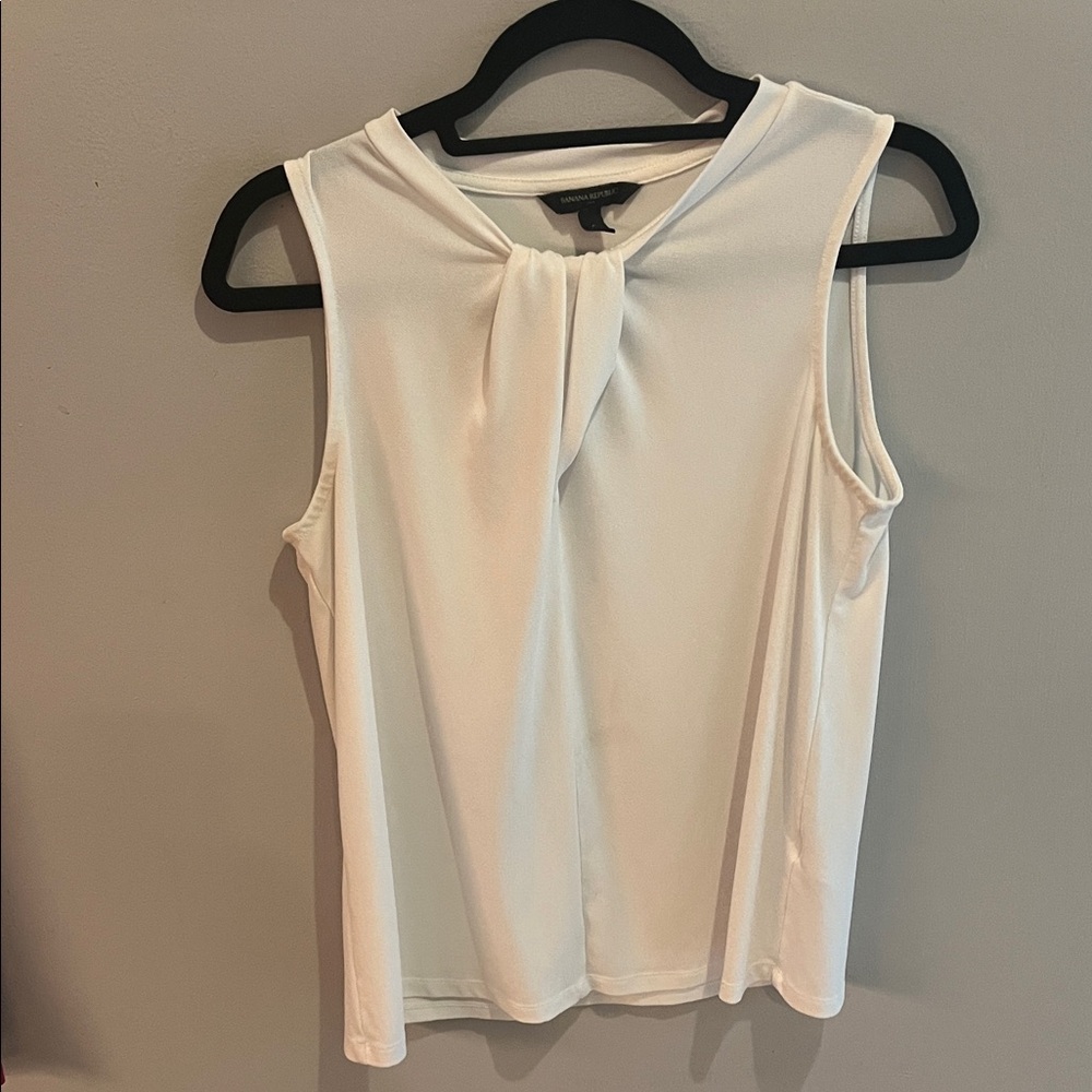 Banana Republic Ivory Sleeveless Top
